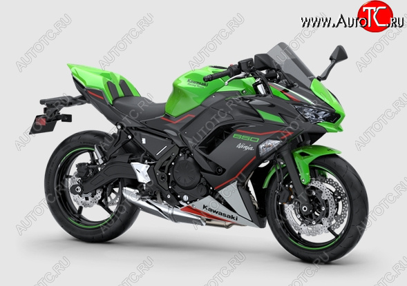 27 499 р. Комплект пластика для мотоцикла Kawasaki ER-6F 21-23 Зелено-Черно-Белый  пм-00028817  с доставкой в г. Кемерово