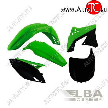 12 749 р. Комплект пластика R-Tech Kawasaki KX250F 09-12 (R-KITKXF-OEM-509) зеленыйчерный  r-kitkxf-oem-509  с доставкой в г. Кемерово