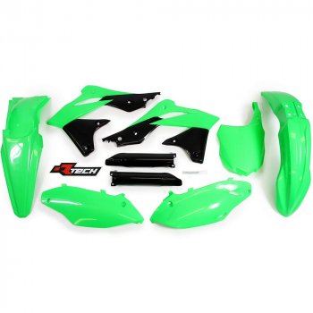 Комплект пластика R-Tech Kawasaki KX250F 13-16 (R-KITKXF-VF0-516) Зелено-Черный Neon  r-kitkxf-vf0-516