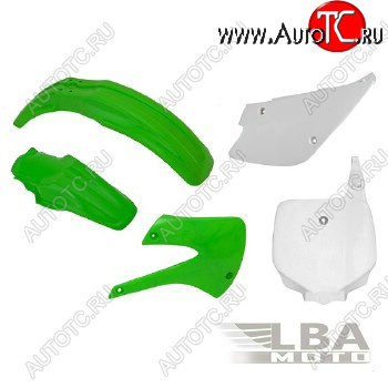 12 749 р. Комплект пластика R-Tech Kawasaki KX85100 98-13 (R-KITKX0-OEM-507) зеленыйбелый  r-kitkx0-oem-507  с доставкой в г. Кемерово