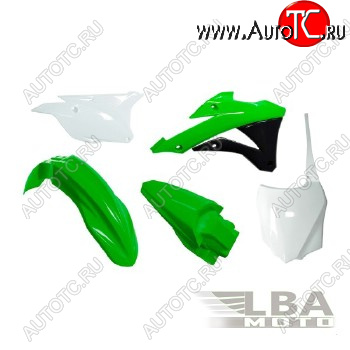12 749 р. Комплект пластика R-Tech Kawasaki KX85100 14-17 (R-KITKX0-OEM-598) зеленыйчерныйбелый  r-kitkx0-oem-598  с доставкой в г. Кемерово