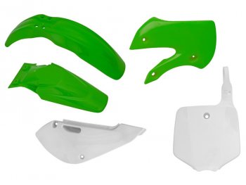Комплект пластика R-Tech Kawasaki KX65 01-21 (R-KITKX0-OEM-508) Зелено-Белый  r-kitkx0-oem-508