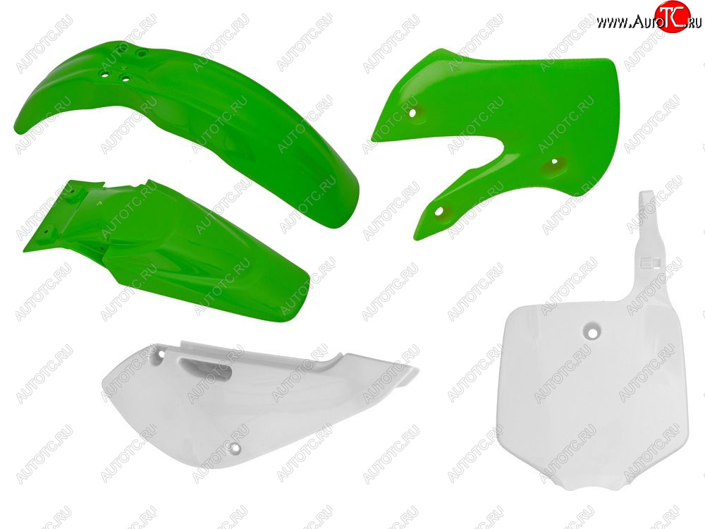 12 749 р. Комплект пластика R-Tech Kawasaki KX65 01-21 (R-KITKX0-OEM-508) Зелено-Белый  r-kitkx0-oem-508  с доставкой в г. Кемерово