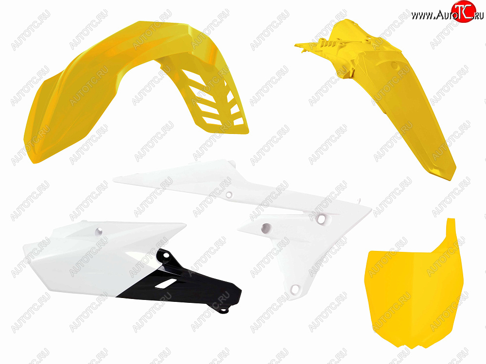 14 999 р. Комплект пластика R-Tech Yamaha WR250F 15-19, WR450F 16-18 (R-KITWRF-GY0-515) белыйжелтый  r-kitwrf-gy0-515  с доставкой в г. Кемерово