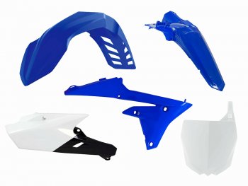 Комплект пластика R-Tech Yamaha WR250F 15-19, WR450F 16-18 (R-KITWRF-OEM-515) синийбелыйчерный  r-kitwrf-oem-515