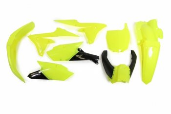 15 149 р. Комплект пластика R-Tech Yamaha YZ250F 14-18, YZ450F 14-17 (R-KITYZF-GF0-614) неоновый желтыйчерный  r-kityzf-gf0-614  с доставкой в г. Кемерово. Увеличить фотографию 1