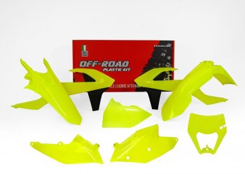 Комплект пластика R-Tech KTM EXCEXC-FXC-W 17-19 (R-KITKTM-GF0-517) неоновый желтый  r-kitktm-gf0-517