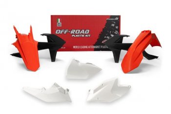 Комплект пластика R-Tech KTM EXC-EXCF 150250350450500 17-19 (R-KITKTM-OEM-418) Бело-Черно-Оранж  r-kitktm-oem-418