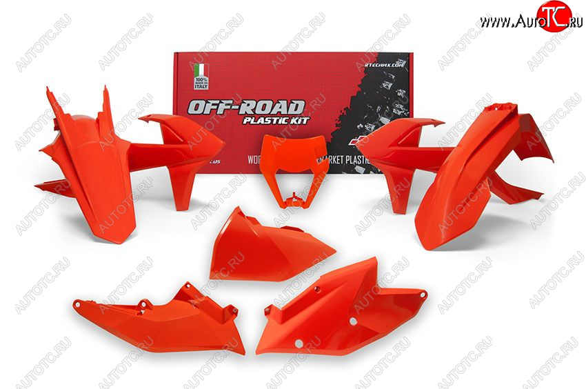 13 999 р. Комплект пластика R-Tech KTM EXC-EXCF 150250350450500 17-19 (R-KITKTM-AR0-517) Оранжевый  r-kitktm-ar0-517  с доставкой в г. Кемерово