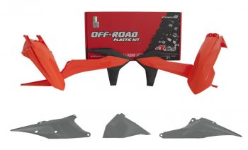 Комплект пластика R-Tech KTM EXCEXCFXC-WXCF-W 125-500 20-22 (R-KITKTM-OEM-421) Серо-оранж-черный  r-kitktm-oem-421