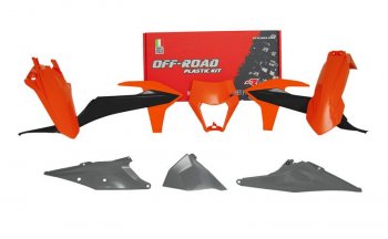 Комплект пластика R-Tech KTM EXCEXCFXC-WXCF-W 125-500 20-22 (R-KITKTM-OEM-521) Серо-Оранж-Черный  r-kitktm-oem-521