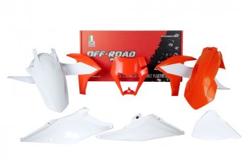 Комплект пластика R-Tech KTM EXCEXCFXC-WXCF-W 125-500 20-22 (R-KITKTM-OEM-522) Бело-Оранж  r-kitktm-oem-522