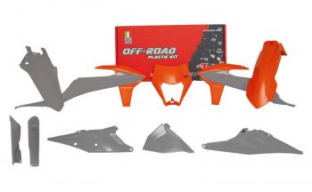 Комплект пластика R-Tech KTM EXCEXCFXC-WXCF-W 125-500 20-22 (R-KITKTM-OEM-723) Серо-Оранжевый  r-kitktm-oem-723