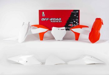 14 999 р. Комплект пластика R-Tech KTM SXSX-FXCXC-F 2019 (R-KITKTM-OEM-599) оранжевый-белый  r-kitktm-oem-599  с доставкой в г. Кемерово. Увеличить фотографию 1