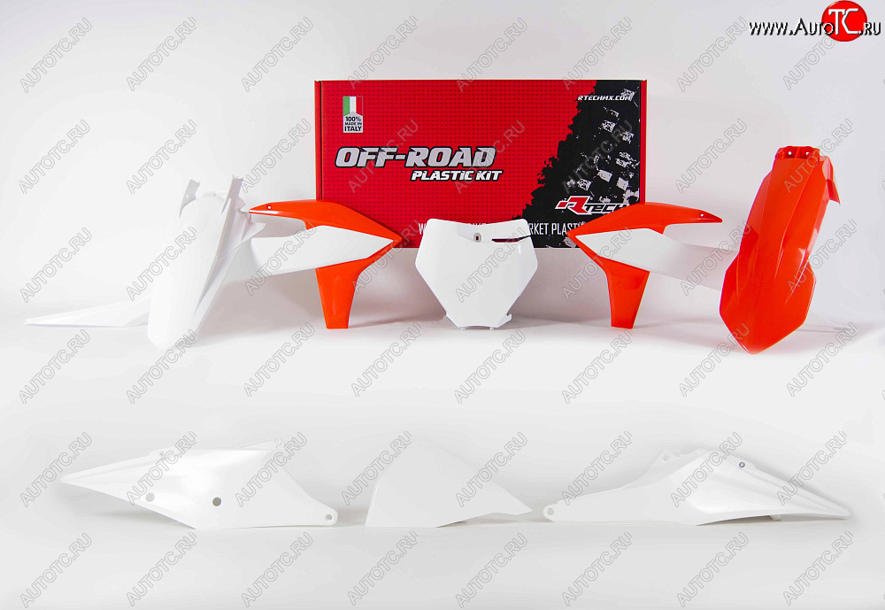 14 999 р. Комплект пластика R-Tech KTM SXSX-FXCXC-F 2019 (R-KITKTM-OEM-599) оранжевый-белый  r-kitktm-oem-599  с доставкой в г. Кемерово