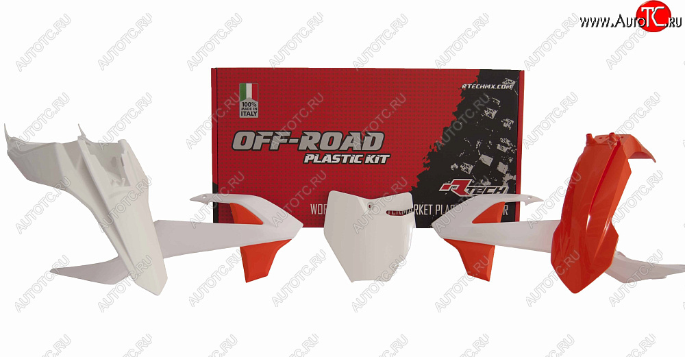 12 749 р. Комплект пластика R-Tech KTM SX65 16-20 (R-KITKTM-O19-500) оранжевыйбелый  r-kitktm-o19-500  с доставкой в г. Кемерово