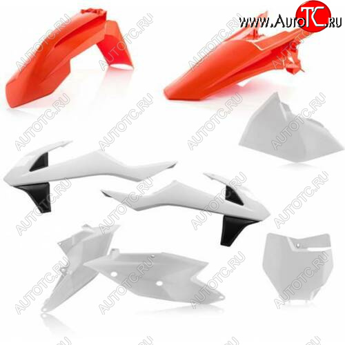 15 149 р. Комплект пластика R-Tech KTM SXSX-F 16-18, XCXC-F 17-18 (R-KITKTM-OEM-526) Бело-Черно-Оранжевый  r-kitktm-oem-526  с доставкой в г. Кемерово