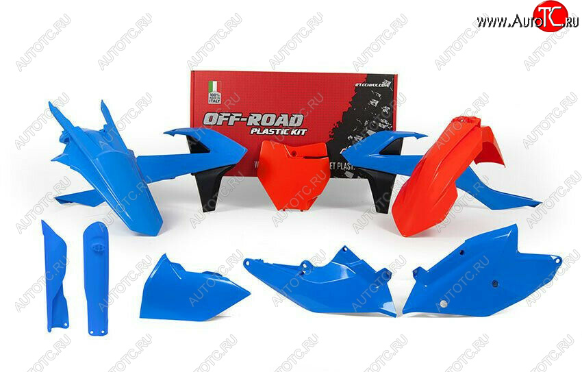 16 349 р. Комплект пластика R-Tech KTM SXSX-F 16-18, XCXC-F 17-18 (R-KITKTM-CL0-518) Сине-Оранжево-Черный  r-kitktm-cl0-518  с доставкой в г. Кемерово