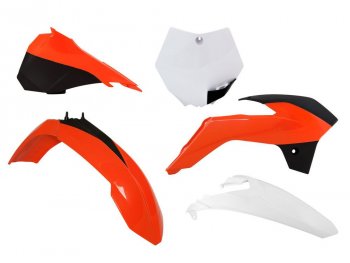 Комплект пластика R-Tech KTM SX85 13-17 (R-KITKTM-OEM-523) Бело-Черно-Оранжевый  r-kitktm-oem-523