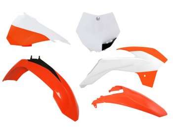Комплект пластика R-Tech KTM SX 8513-17 (R-KITKTM-OEM-593) Бело-Оранжевый  r-kitktm-oem-593