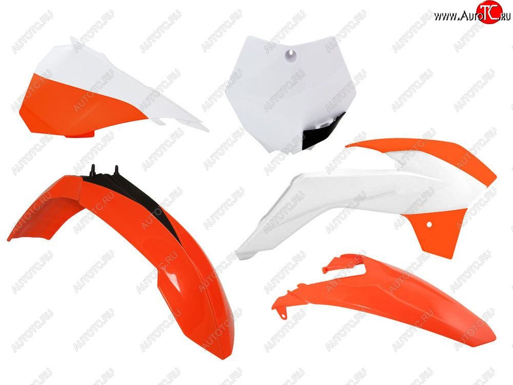 13 999 р. Комплект пластика R-Tech KTM SX 8513-17 (R-KITKTM-OEM-593) Бело-Оранжевый  r-kitktm-oem-593  с доставкой в г. Кемерово