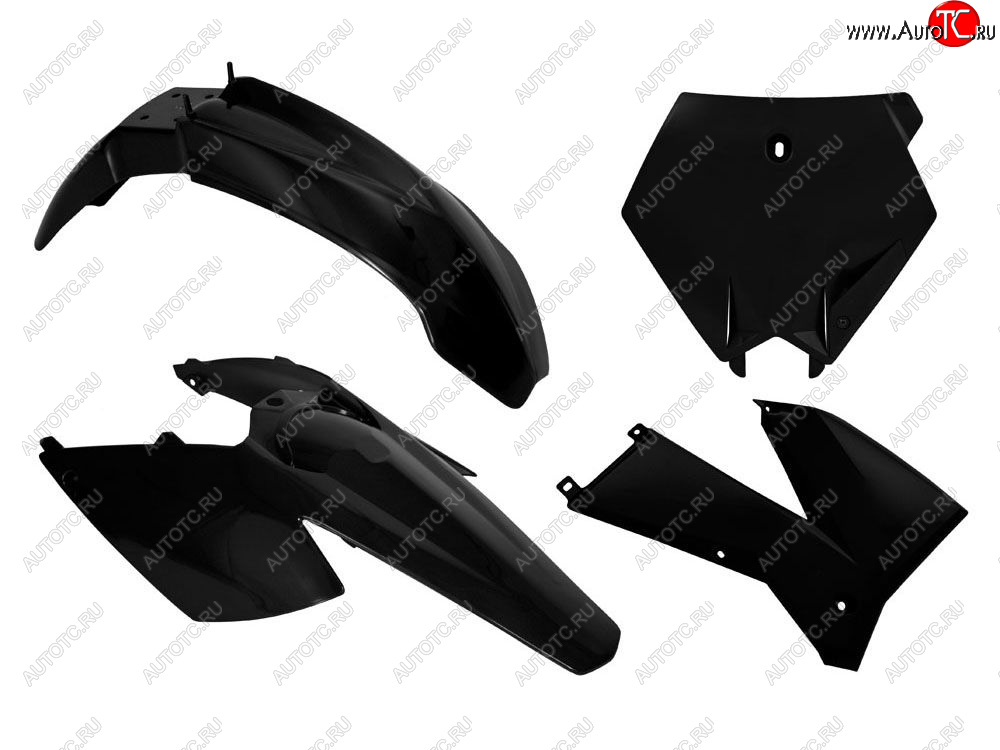 12 789 р. Комплект пластика R-Tech KTM SXSXF 125-525 05-06,XCXCF 125-525 05-07 (R-KITKTM-NR0-504) Черный  r-kitktm-nr0-504  с доставкой в г. Кемерово