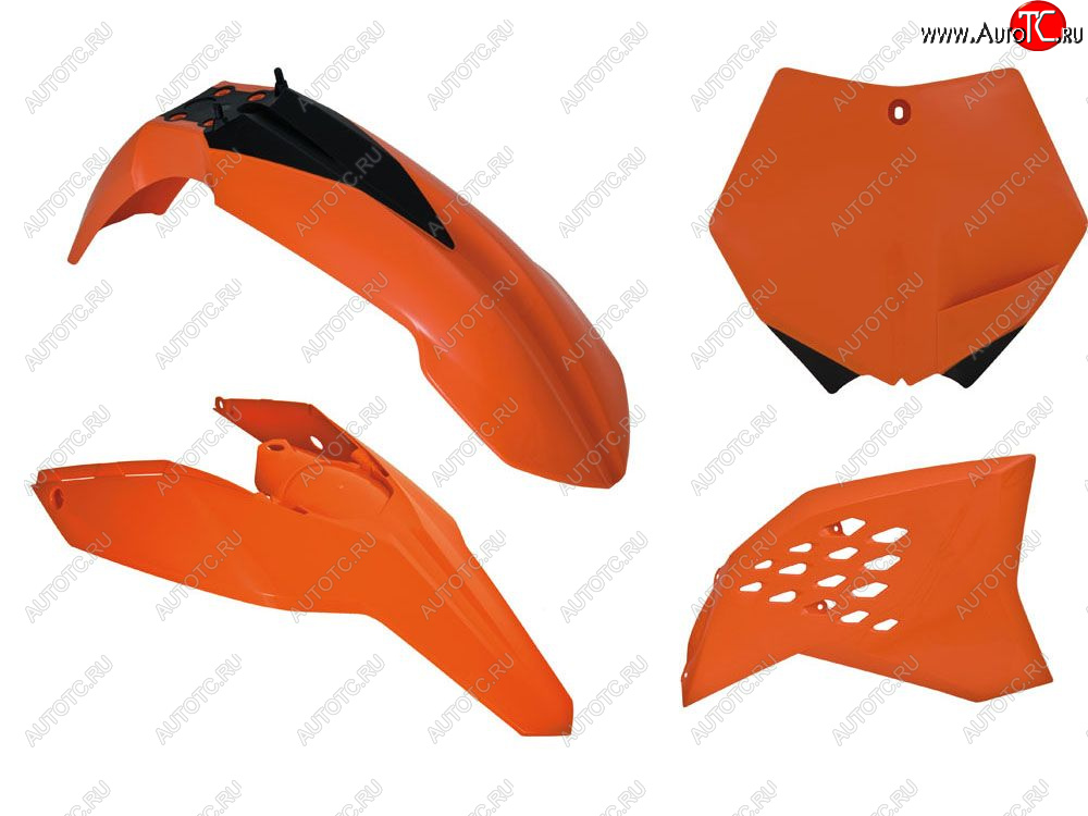 12 749 р. Комплект пластика R-Tech KTM SXSXF 07-10, EXCEXCF 08-11 (R-KITKTM-AR0-505) Оранжевый  r-kitktm-ar0-505  с доставкой в г. Кемерово