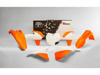 12 789 р. Комплект пластика R-Tech KTM SXSXF 125150250350450 13-15 (R-KITKTM-OEM-592) Бело-Оранжевый  r-kitktm-oem-592  с доставкой в г. Кемерово. Увеличить фотографию 1