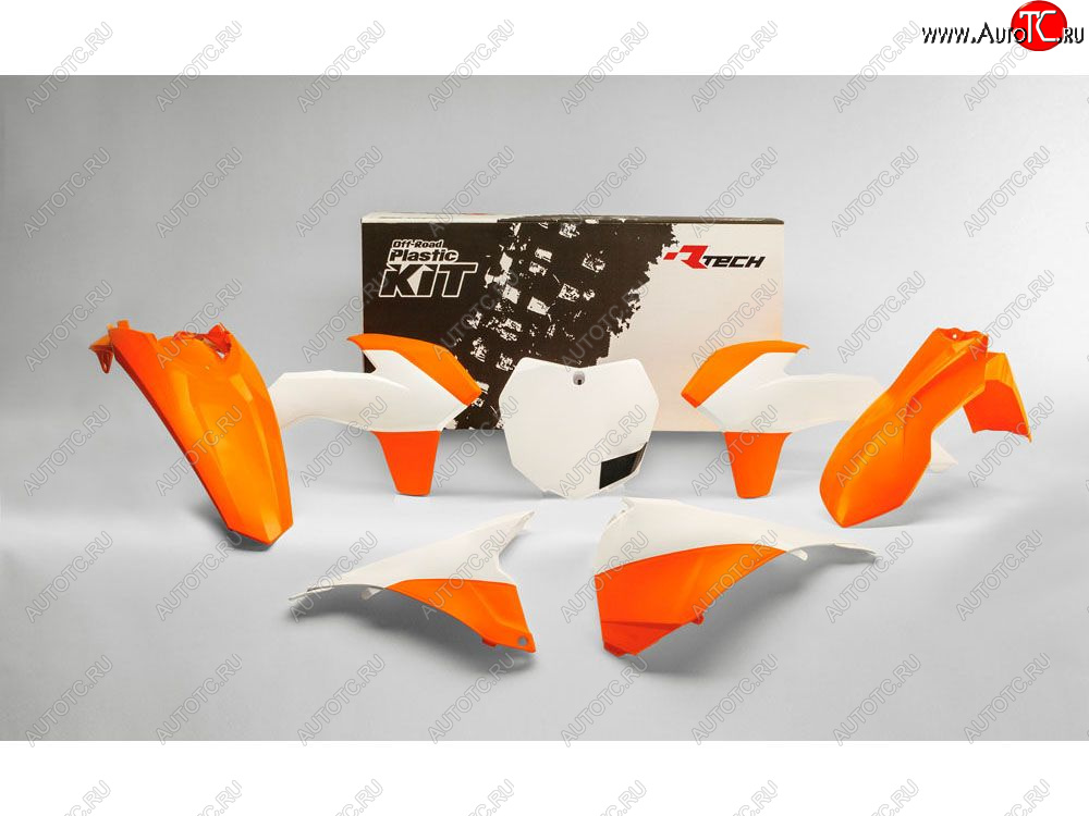 12 789 р. Комплект пластика R-Tech KTM SXSXF 125150250350450 13-15 (R-KITKTM-OEM-592) Бело-Оранжевый  r-kitktm-oem-592  с доставкой в г. Кемерово