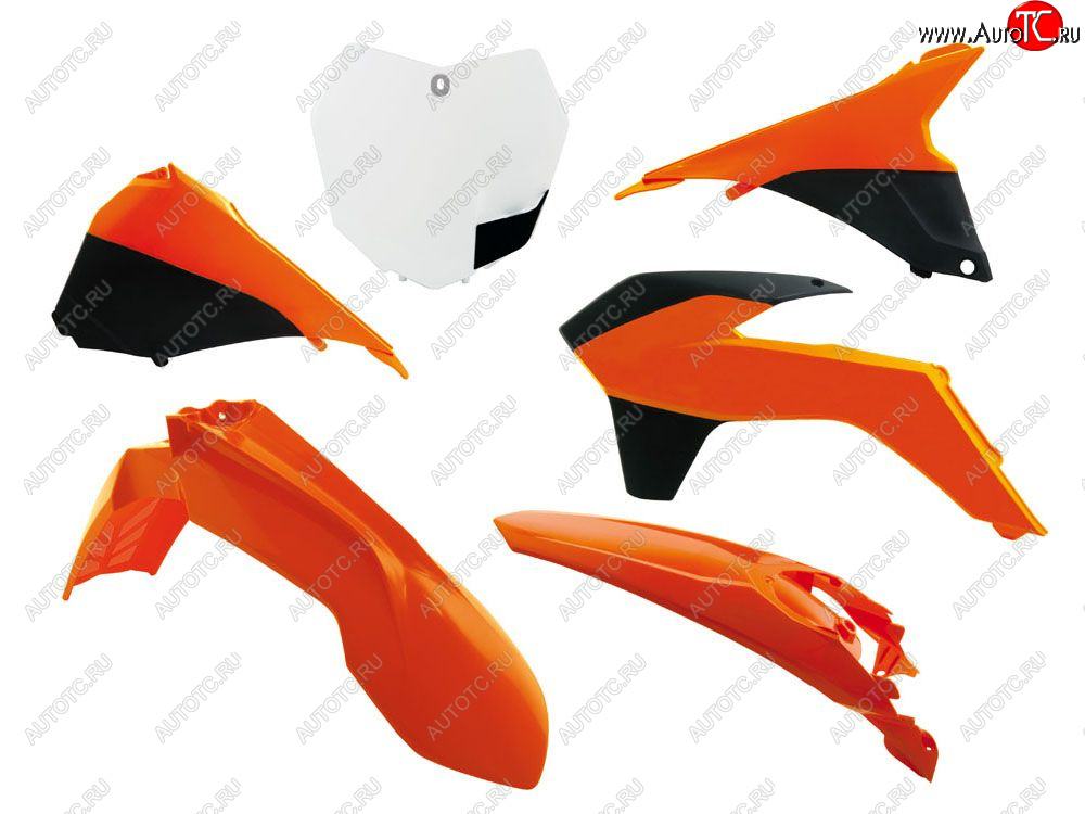 12 789 р. Комплект пластика R-Tech KTM SXSXF 125150250350450 13-15 (R-KITKTM-OEM-512) Бело-Черно-Оранж  r-kitktm-oem-512  с доставкой в г. Кемерово