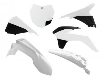12 789 р. Комплект пластика R-Tech KTM SXSXF 125150250350450 13-15 (R-KITKTM-BN0-512) Бело-Черный  r-kitktm-bn0-512  с доставкой в г. Кемерово. Увеличить фотографию 1