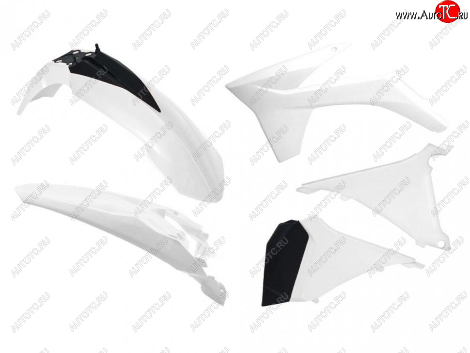 13 999 р. Комплект пластика R-Tech KTM SX 65 16-22 (R-KITKTM-BN0-500) Бело-Черный  r-kitktm-bn0-500  с доставкой в г. Кемерово