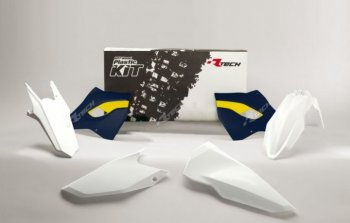 Комплект пластика R-Tech Husqvarna TEFE 15-16 (R-KITHSQ-OEM-416) белыйсиний  r-kithsq-oem-416
