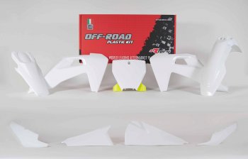 Комплект пластика R-Tech Husqvarna TCFCTXFX 2019- (R-KITHSQ-OEM-599) белый-желтый  r-kithsq-oem-599