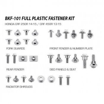 Набор болтов для пластика ACCEL Honda CRF250R 14-17 CRF450R 13-16  bkf-101