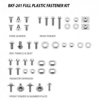Набор болтов для пластика ACCEL Yamaha YZ 125250 02-14  bkf-201