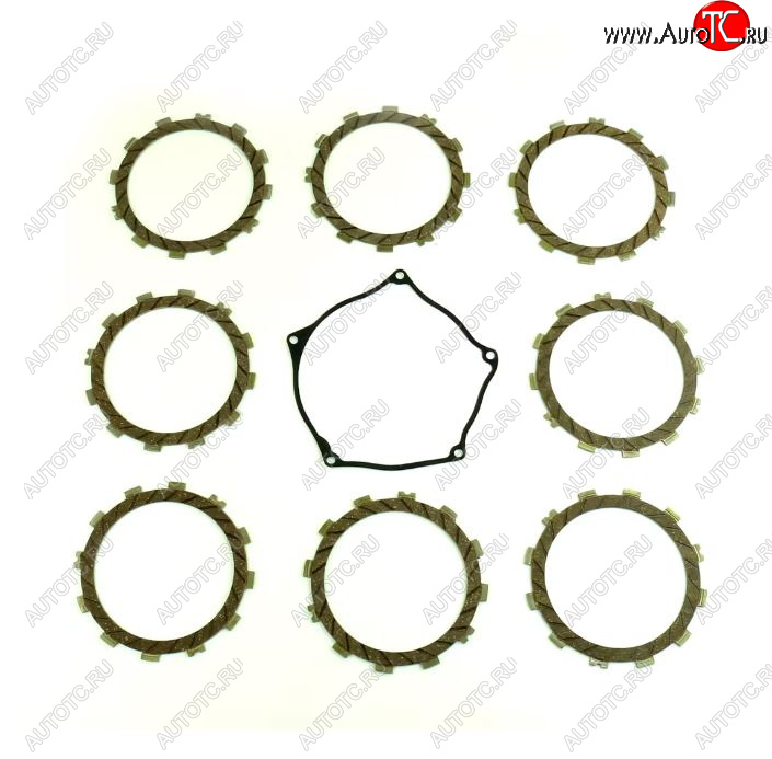 8 199 р. Компл. фрикц. дисков сцепл.+прокладка Athena Kawasaki KX250F 09-16  p40230080  с доставкой в г. Кемерово
