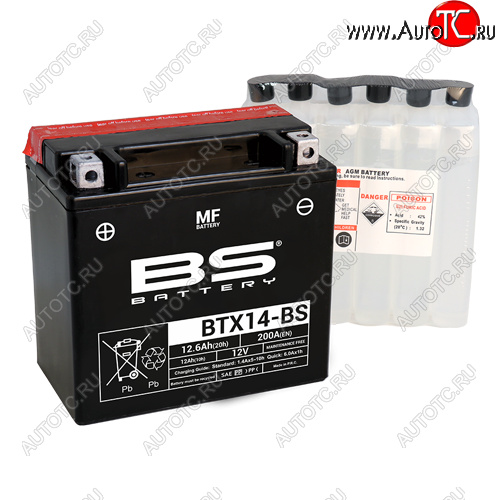 6 649 р. Аккумулятор BS-BATTERY BTX14-BSYTX14-BS  300604  с доставкой в г. Кемерово
