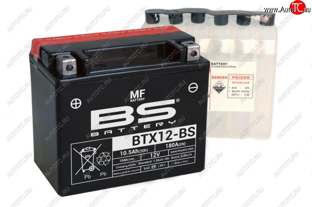 5 949 р. Аккумулятор BS-BATTERY BTX12-BSYTX12-BS  300603  с доставкой в г. Кемерово