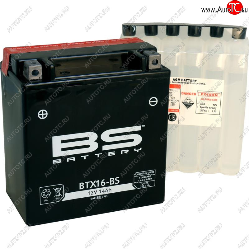 8 199 р. Аккумулятор BS-BATTERY BTX16-BSYTX16-BS  300609  с доставкой в г. Кемерово