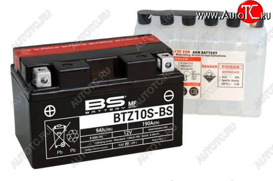 5 199 р. Аккумулятор BS-BATTERY BTZ10S-BSYTZ10S-BS  300696  с доставкой в г. Кемерово