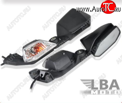 5 949 р. Зеркала для мотоцикла Kawasaki Ninja ZX-10R 08-10 с поворотниками  пм-00002901  с доставкой в г. Кемерово