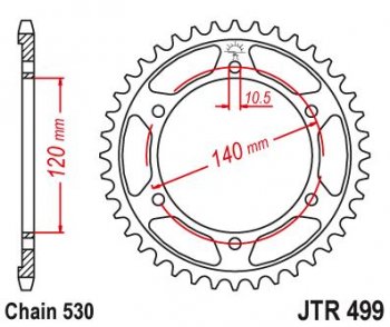 Звезда цепного привода JTR499 45  jtr499.45