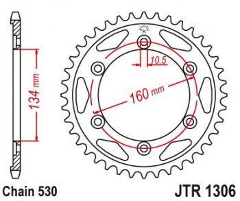 Звезда цепного привода JTR1306 40  jtr1306.40