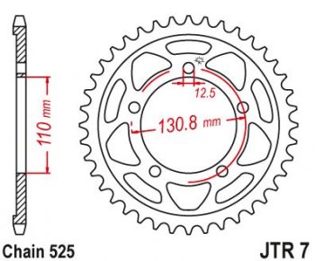 Звезда цепного привода JTR7 45  jtr7.45