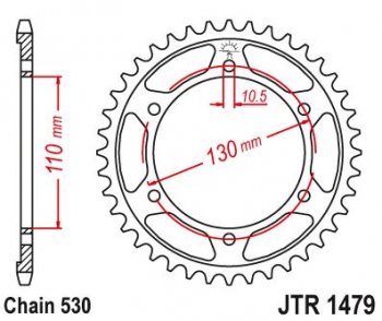 Звезда цепного привода JTR1479 47  jtr1479.47