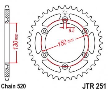 Звезда цепного привода JTR251 50sc  jtr251.50sc