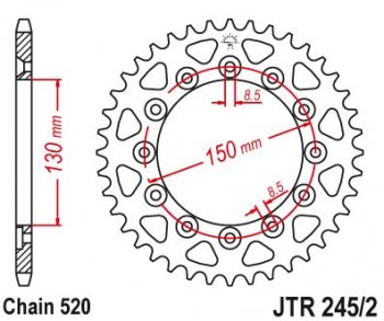 Звезда цепного привода JTR2452 42  jtr2452.42