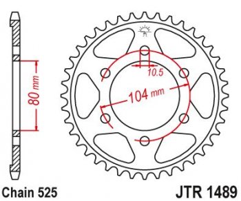 Звезда цепного привода JTR1489 43  jtr1489.43