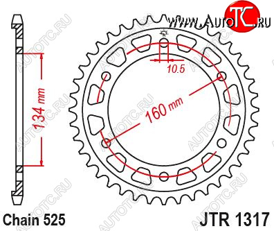 3 399 р. Звезда цепного привода JTR1317 43  jtr1317.43  с доставкой в г. Кемерово